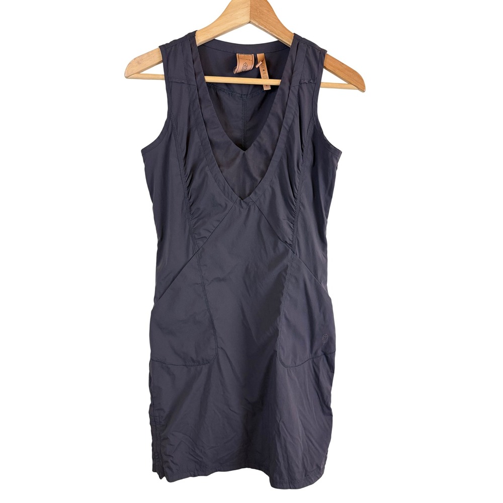 Indygena Liike III Dress Sleeveless Outdoor Size Small Charcoal Grey Pockets